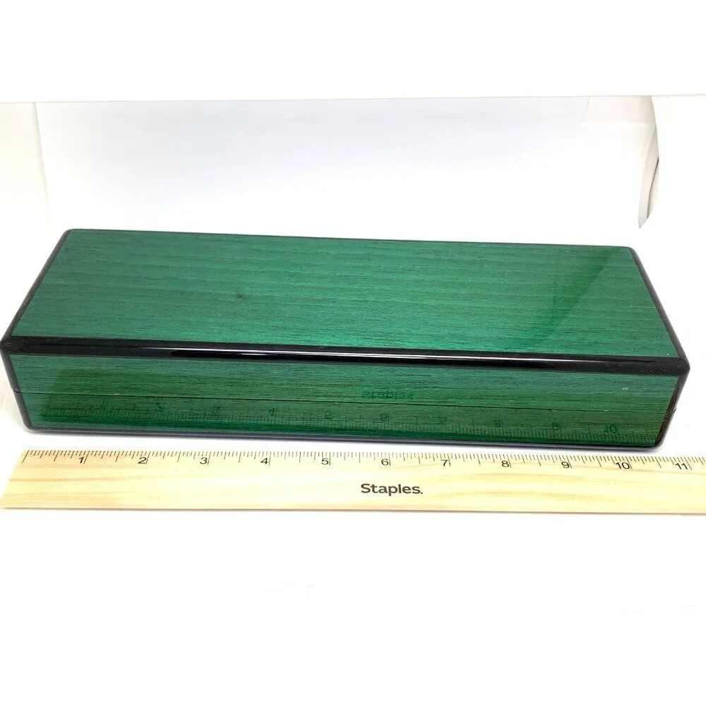 Breguet Watch Box Presentation Green Lacquered Wooden Display Empty Rare